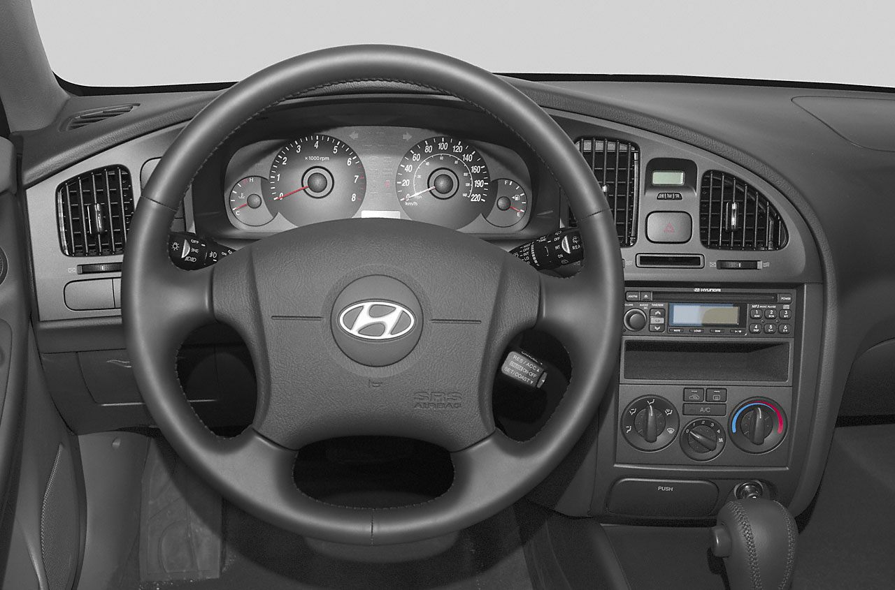 Dashboard and steering wheel with instrument cluster and control panel