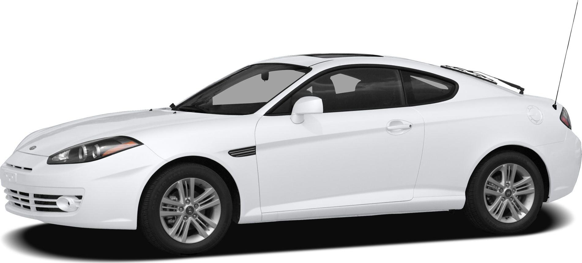 Sporty two-door coupe with aerodynamic shape and alloy wheels