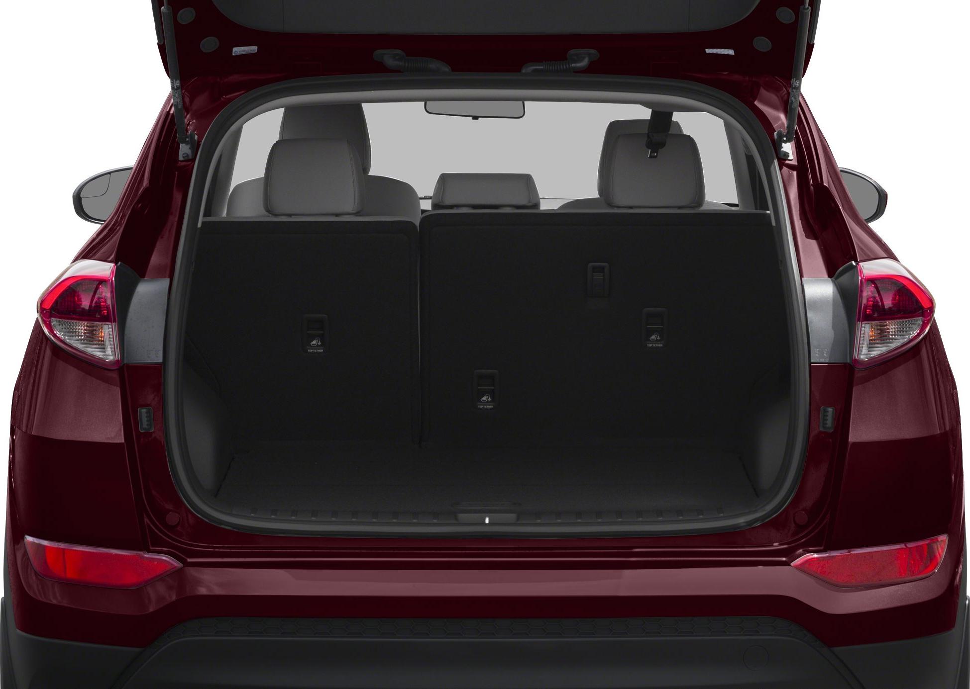 Open rear cargo space with hatchback and rear seats