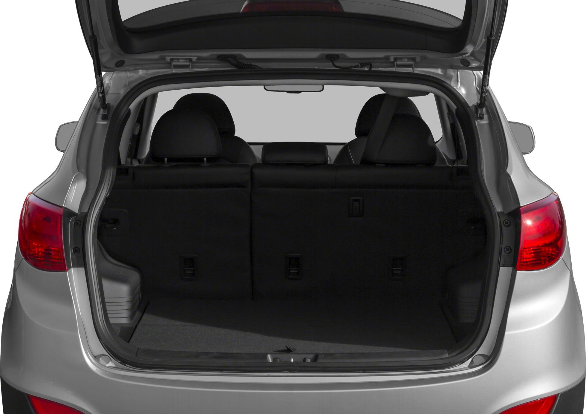 Open spacious rear trunk with visible rear seats