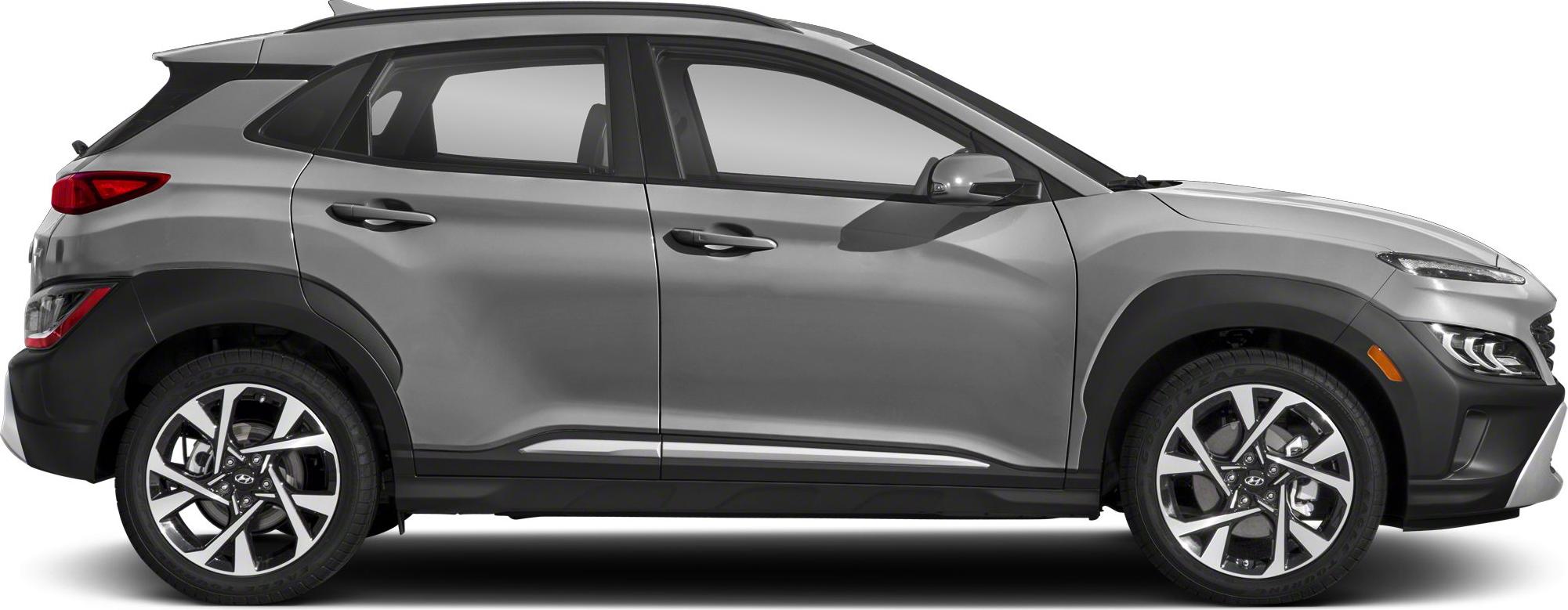 Side view of a modern compact SUV with alloy wheels and sharp headlights