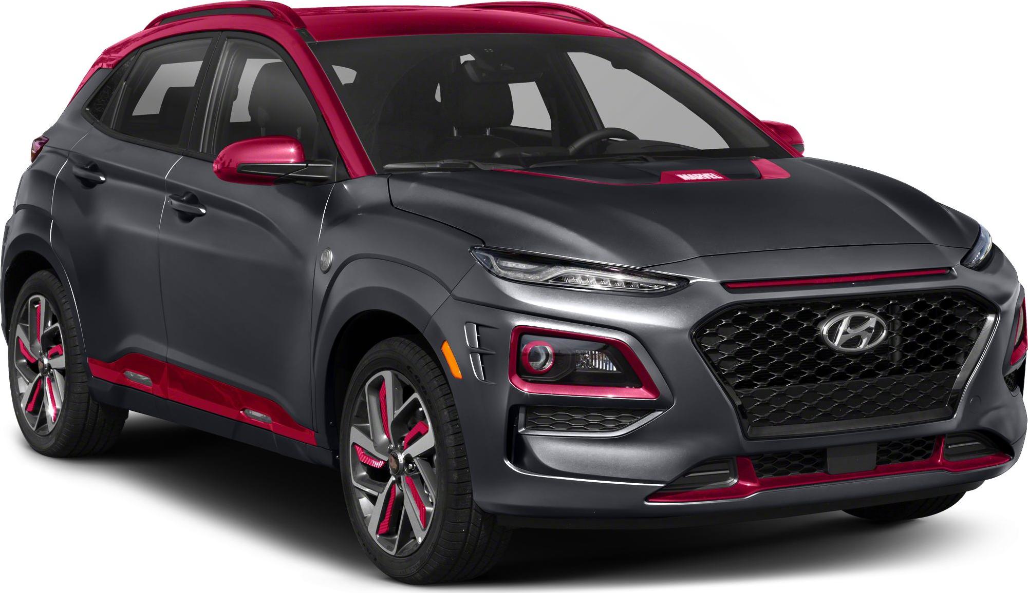 Front grille and red accent trims on a sleek compact SUV