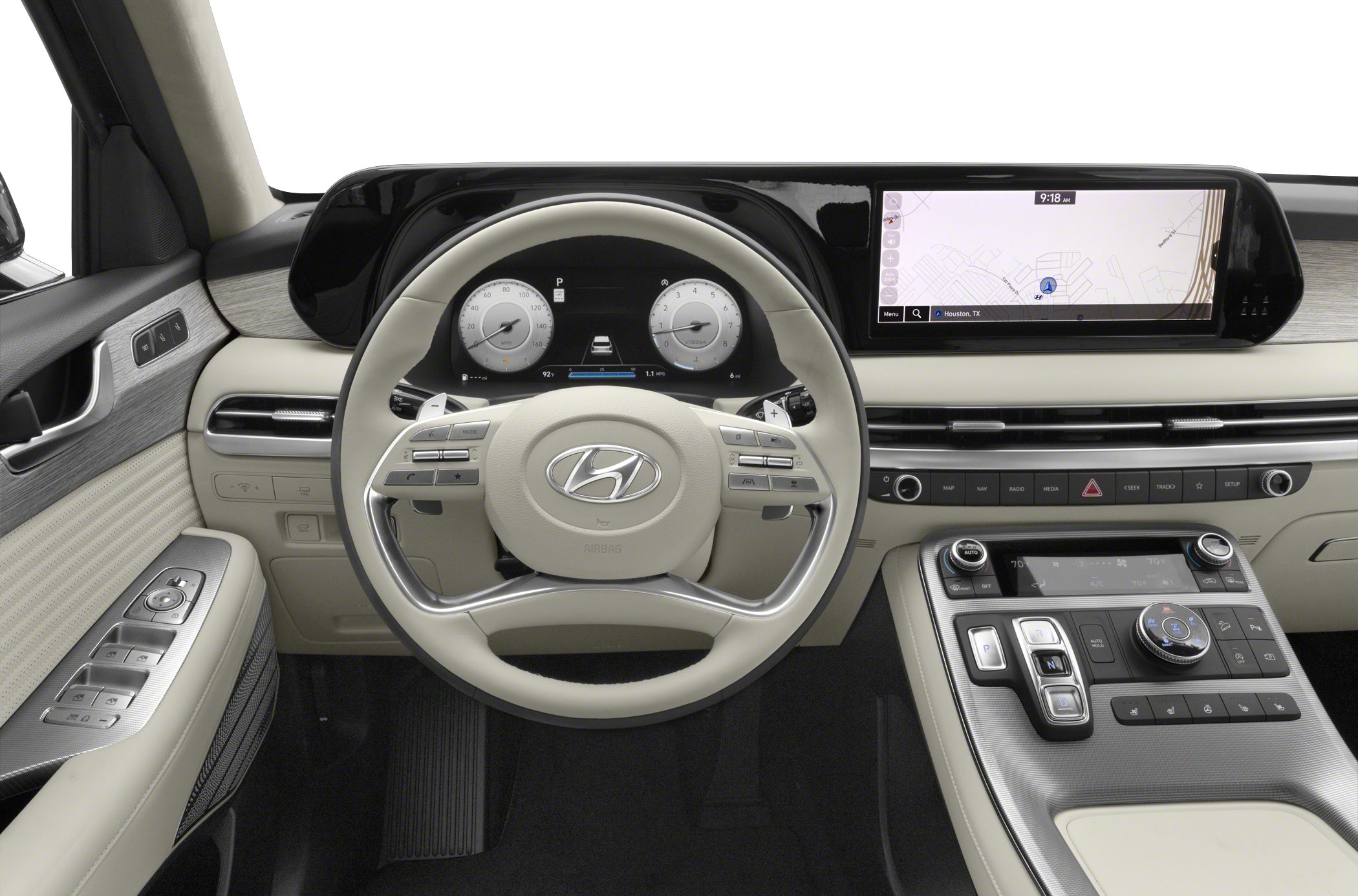 Modern digital dashboard and touchscreen navigation