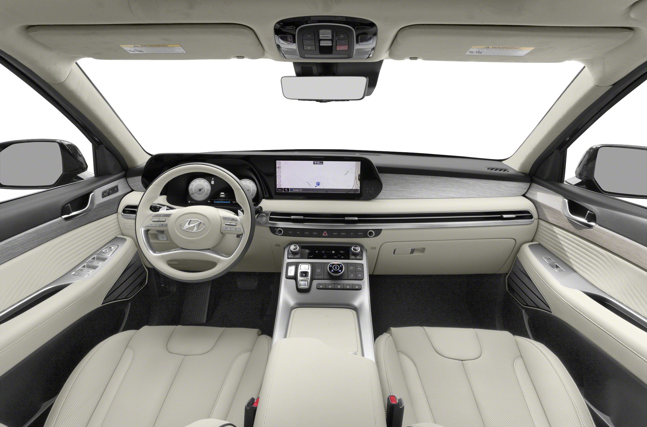 Modern dashboard with digital display and multifunction steering wheel