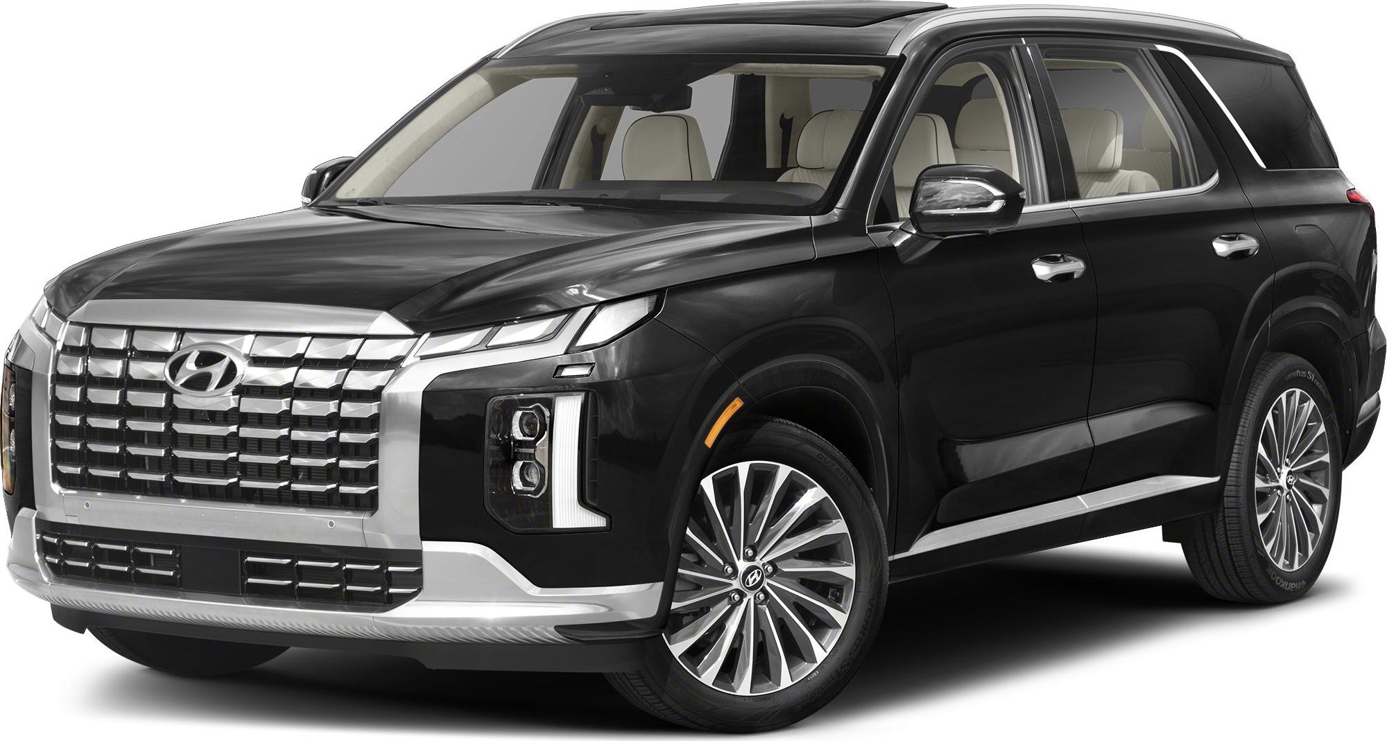 SUV with bold front grille and LED headlights