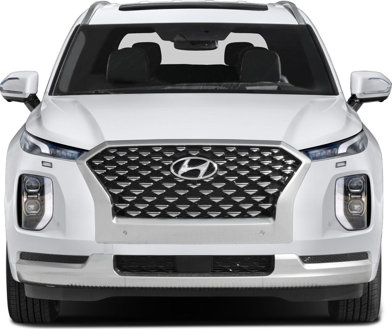 Prominent grille and unique multi-level headlight design