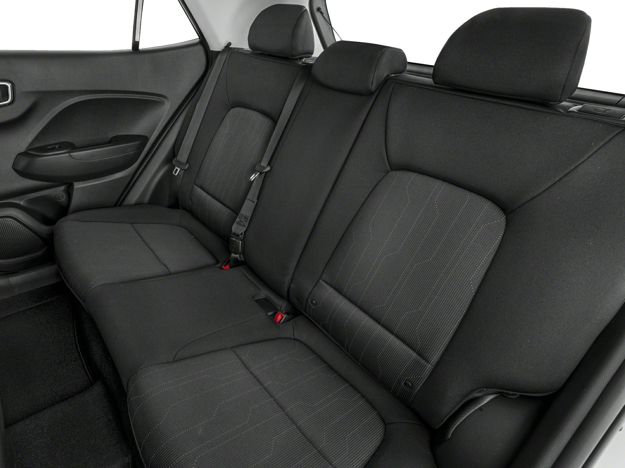 Black cloth rear seats with three seat belts