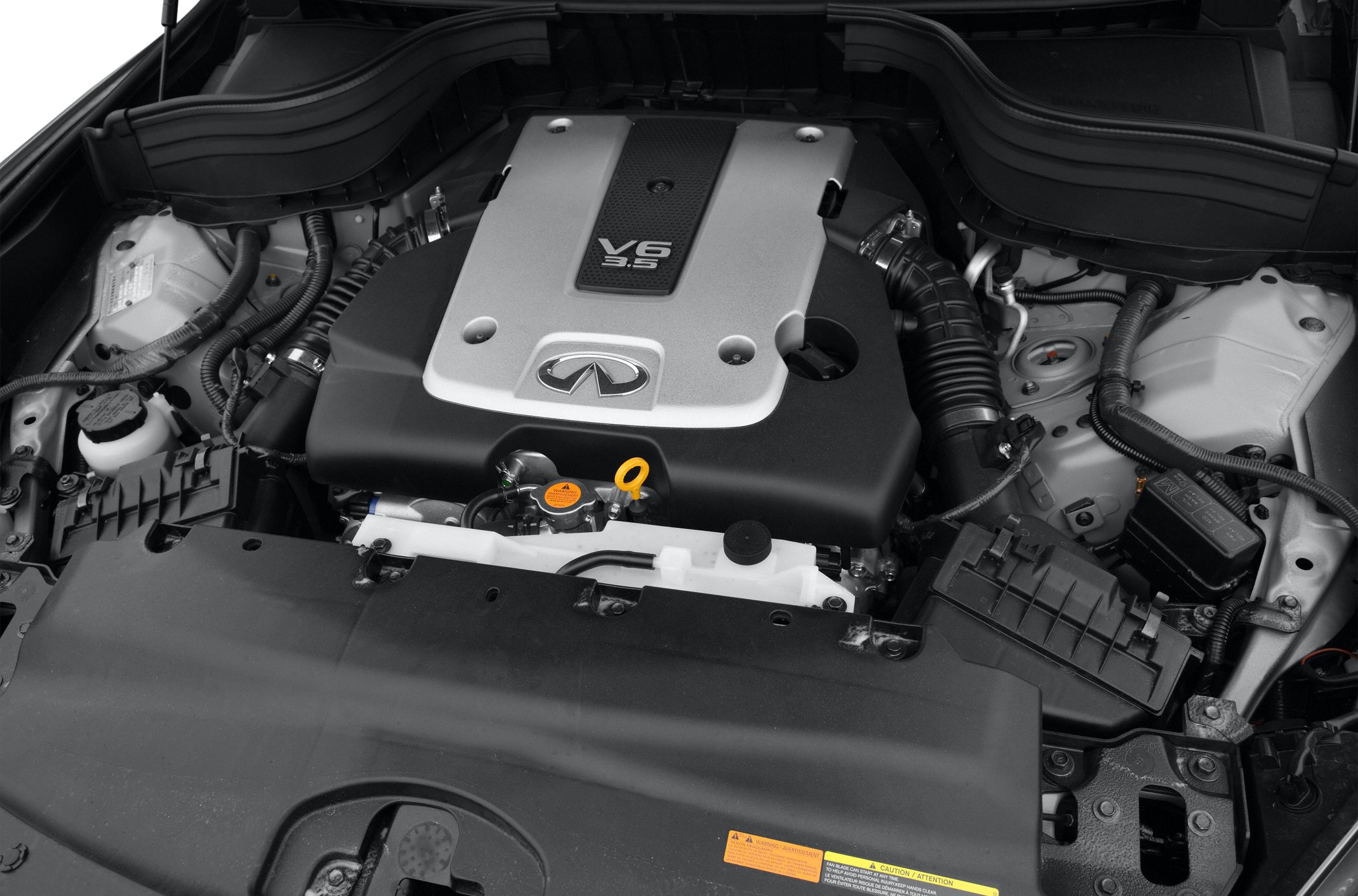 V6 3.5 engine with cover and surrounding components