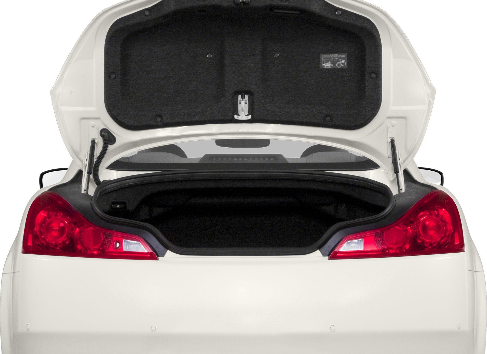 Open trunk showing rear taillights and spacious trunk opening
