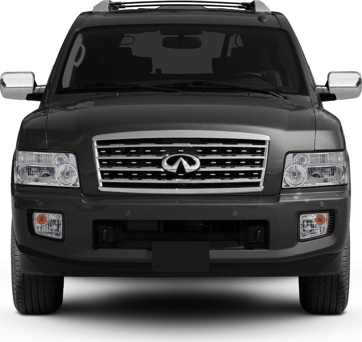 Close-up of grille, headlights, and front bumper in SUV front view