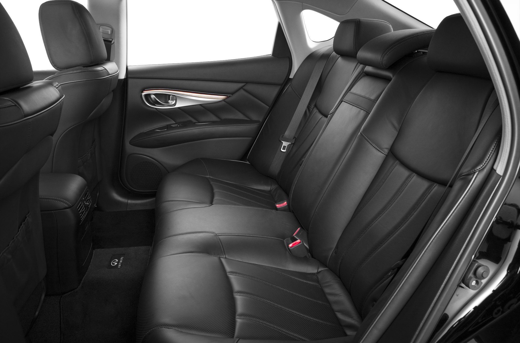 Rear leather seats and premium door panel with armrest and speaker