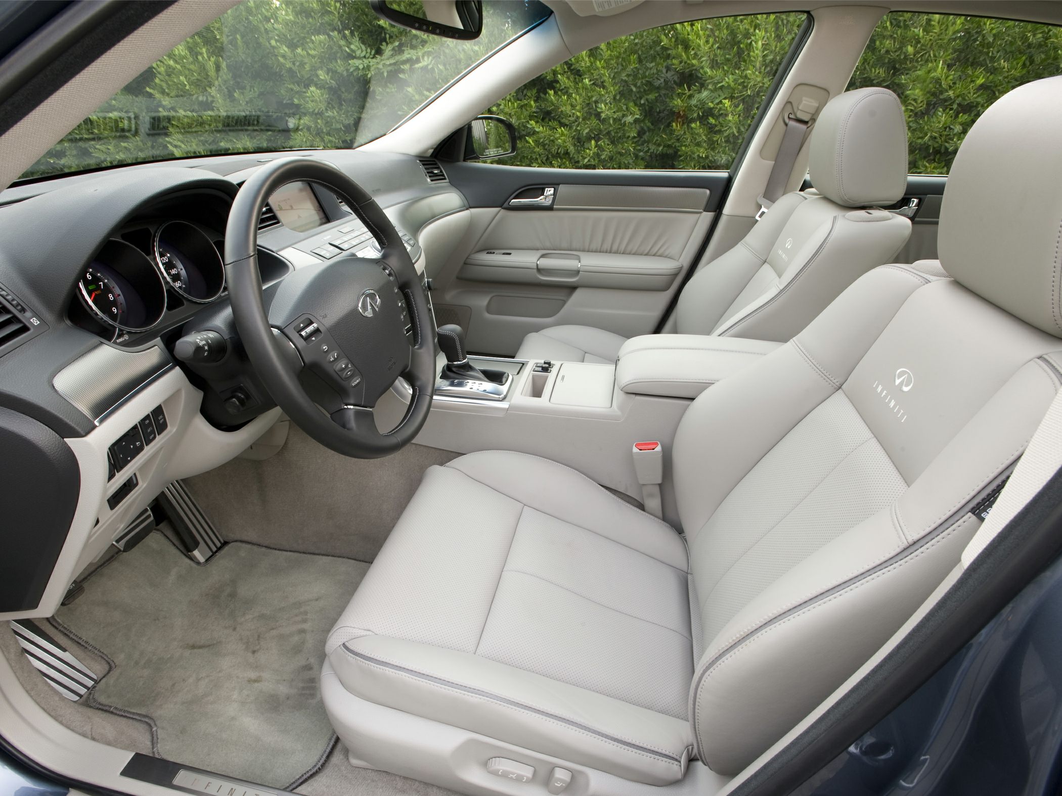 Luxury leather seats and advanced dashboard with controls