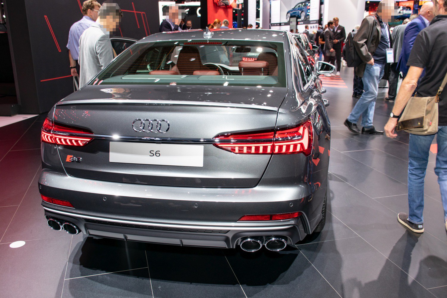 Rear view with LED taillights and quad exhausts