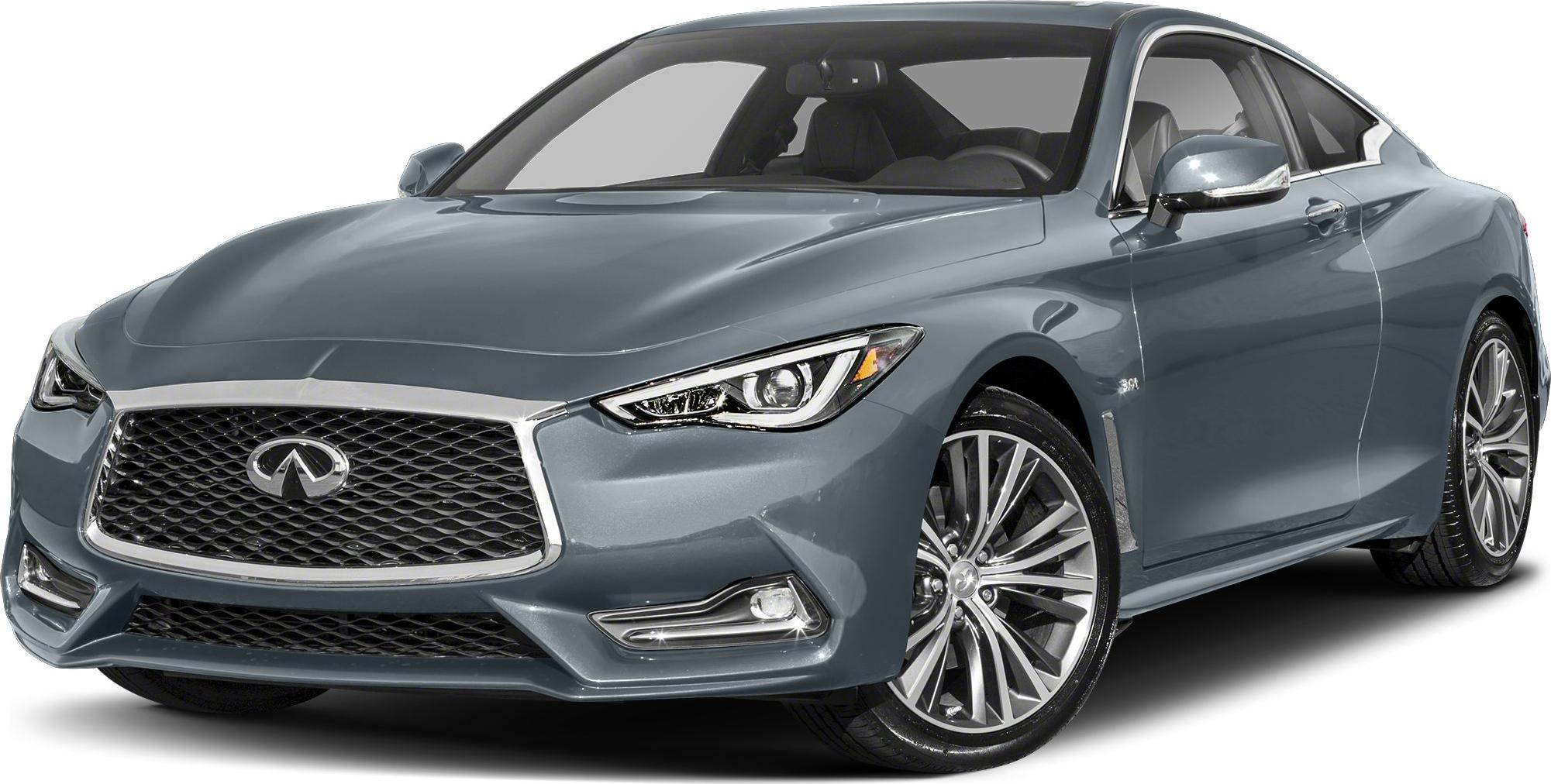 Sharp front grille and side profile of a luxury coupe