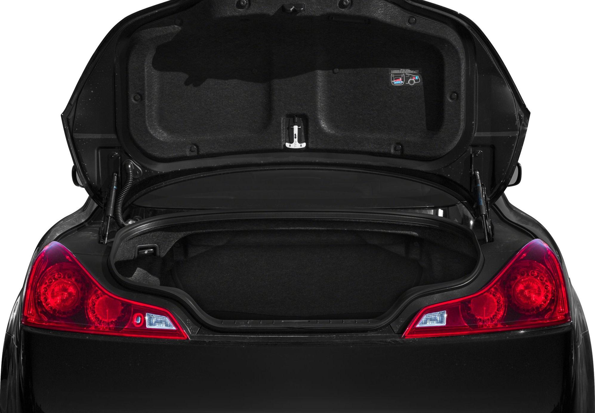 Open rear trunk with distinctive taillights