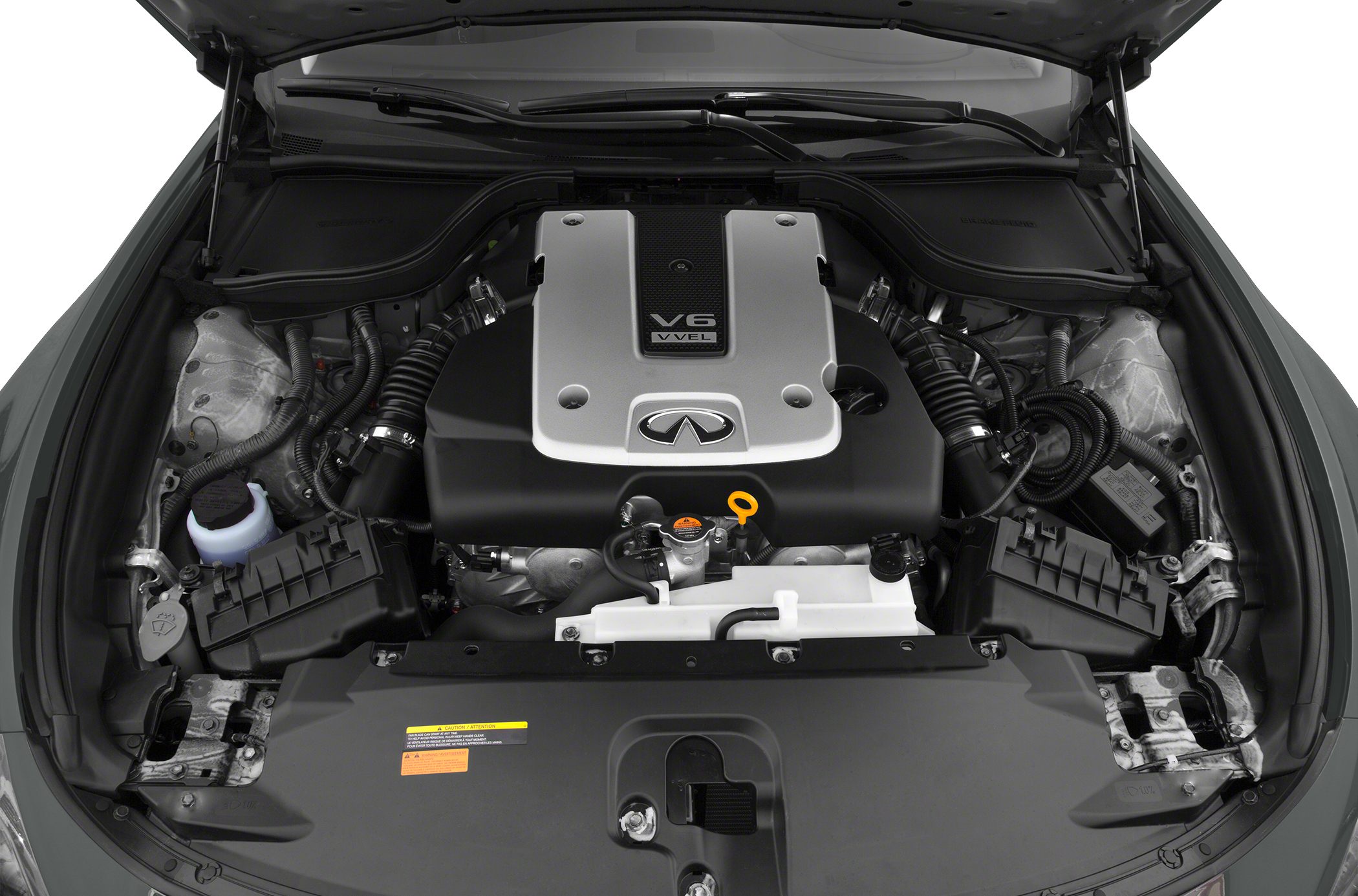 V6 VVEL engine layout in a convertible sports coupe engine bay