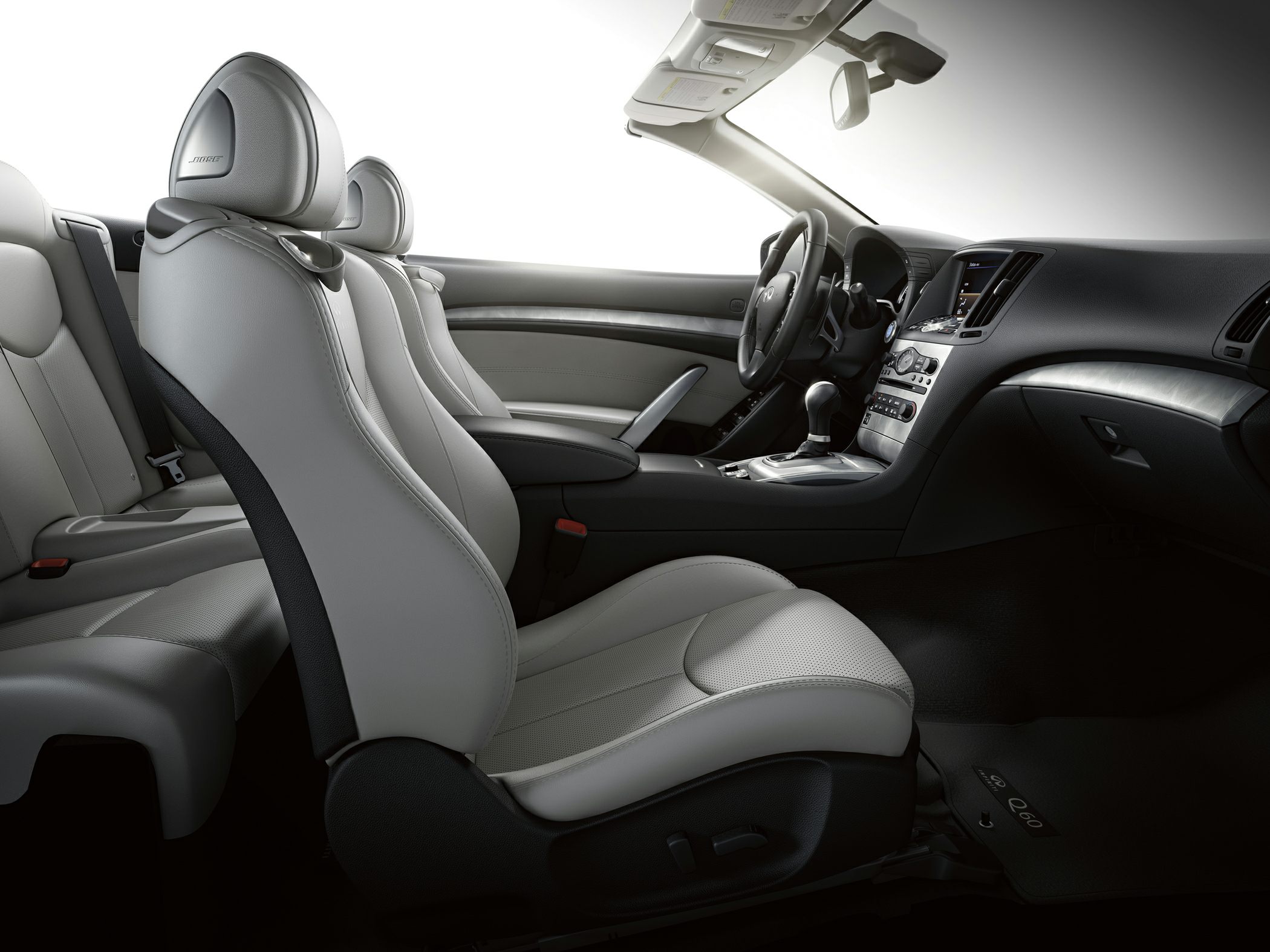Premium convertible interior with leather seats and modern dashboard