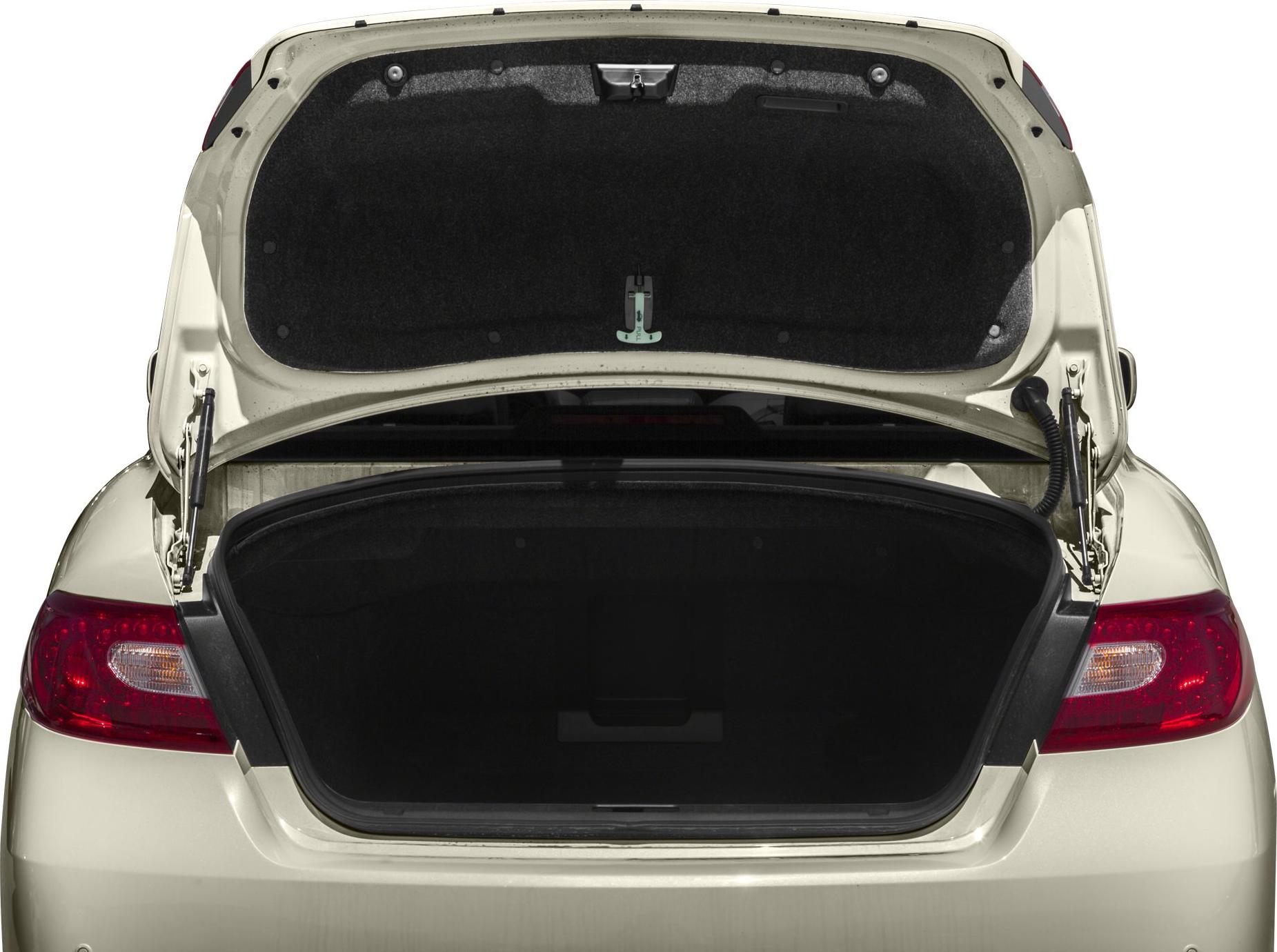 Open trunk showing spacious rear cargo area and taillights