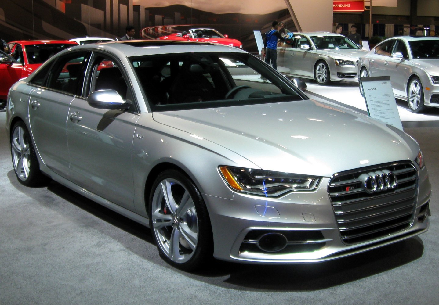 Silver sedan with LED headlights and sporty alloy wheels