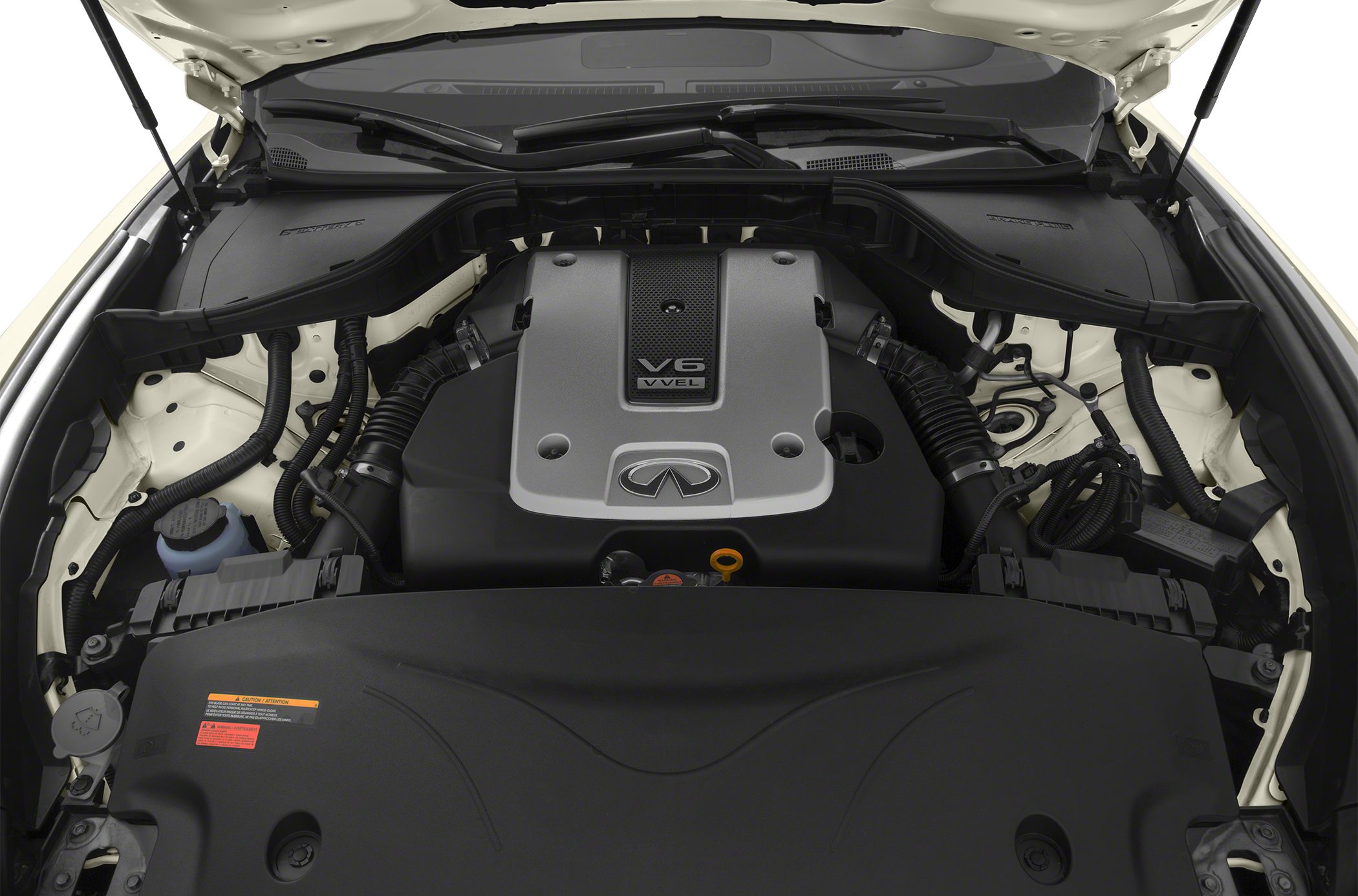 V6 VVEL engine bay with detailed components and engine cover