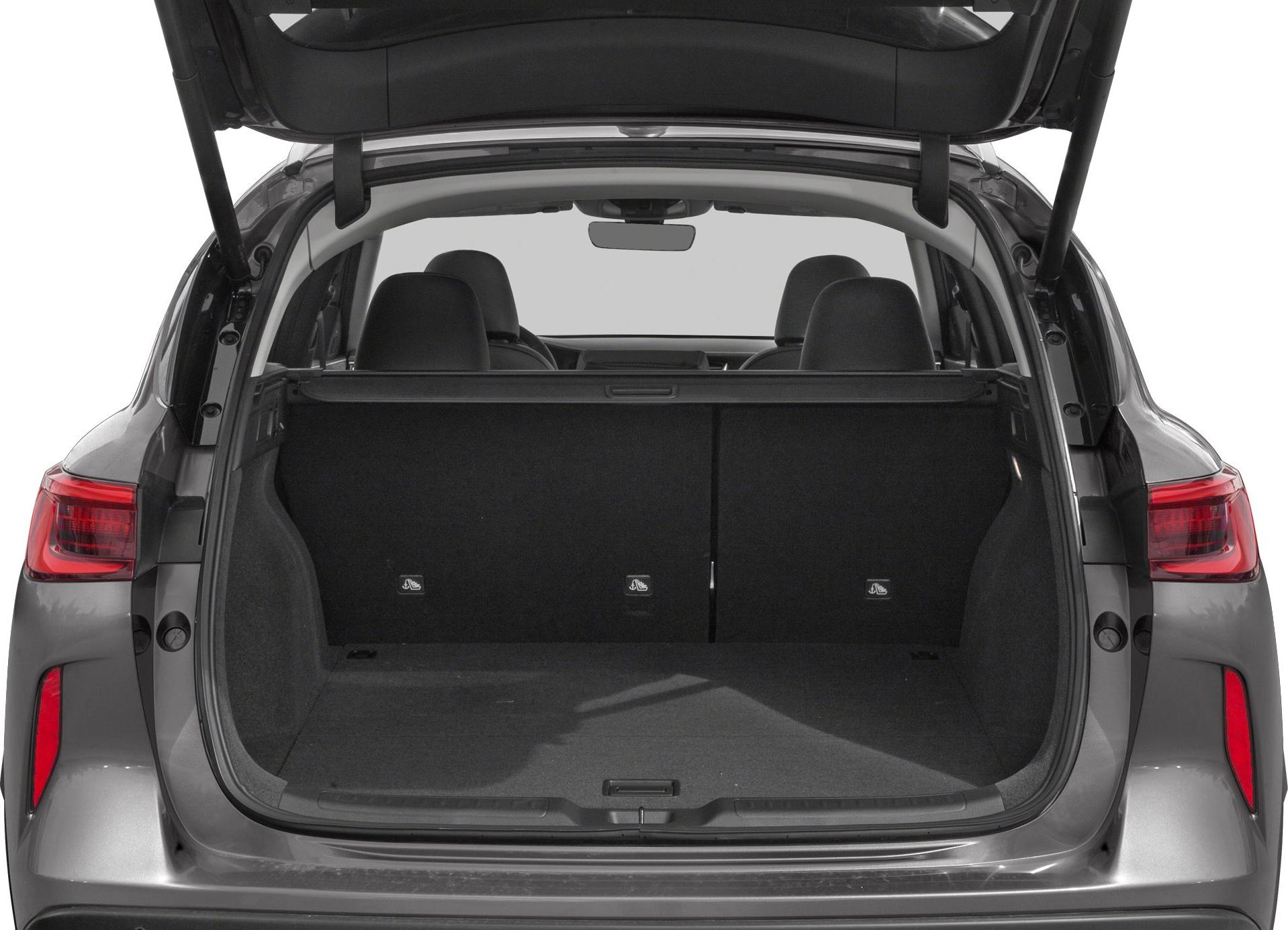Spacious open cargo trunk with rear seats visible