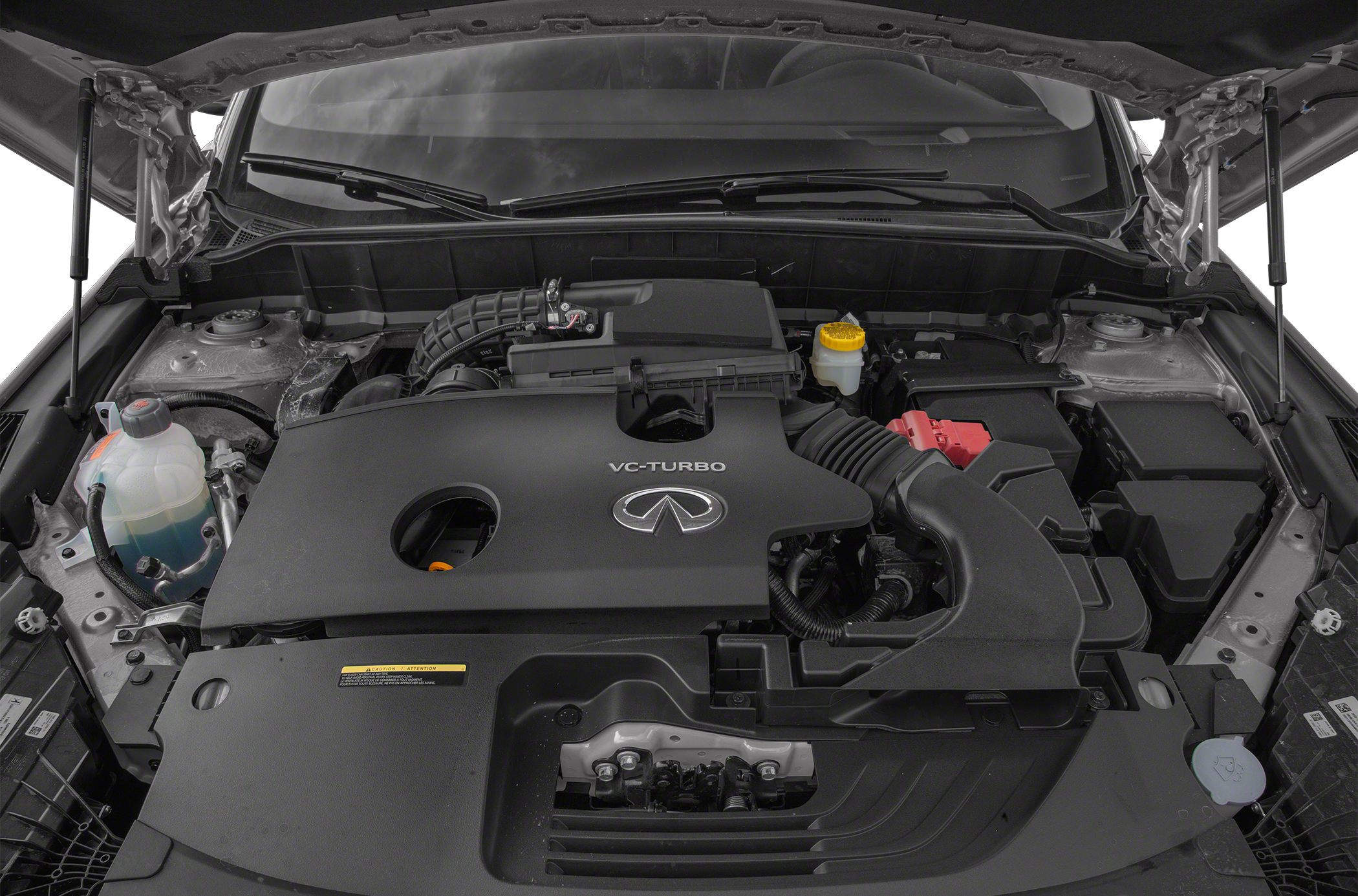 VC-Turbo engine layout under hood with visible components