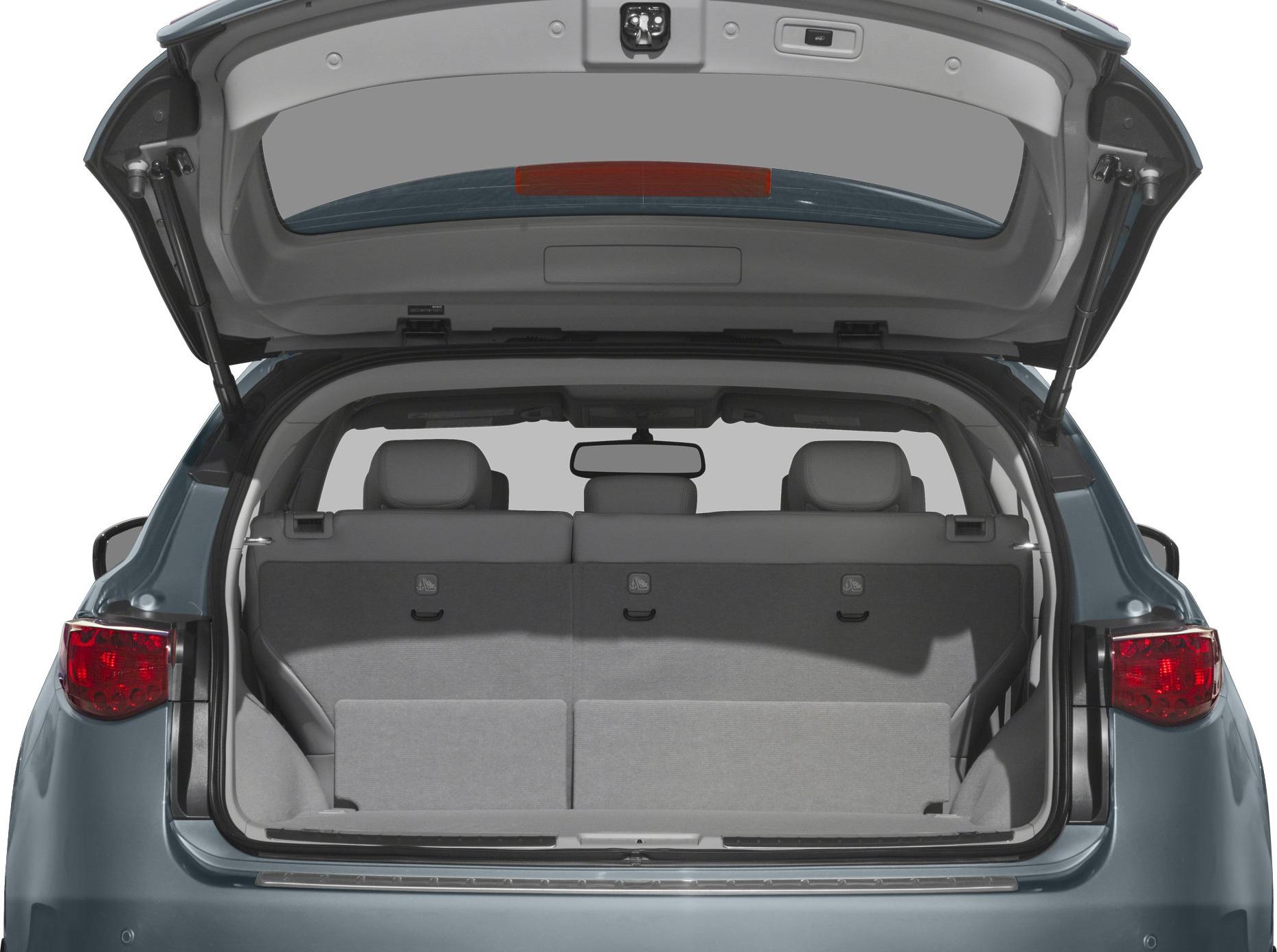 Open rear hatch with spacious cargo area and foldable rear seats