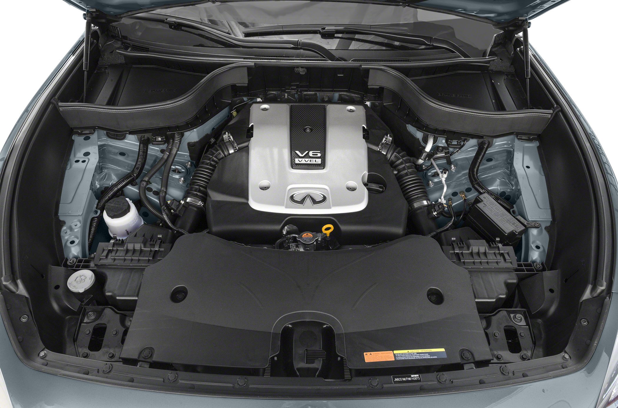 V6 VVEL engine with organized engine bay layout
