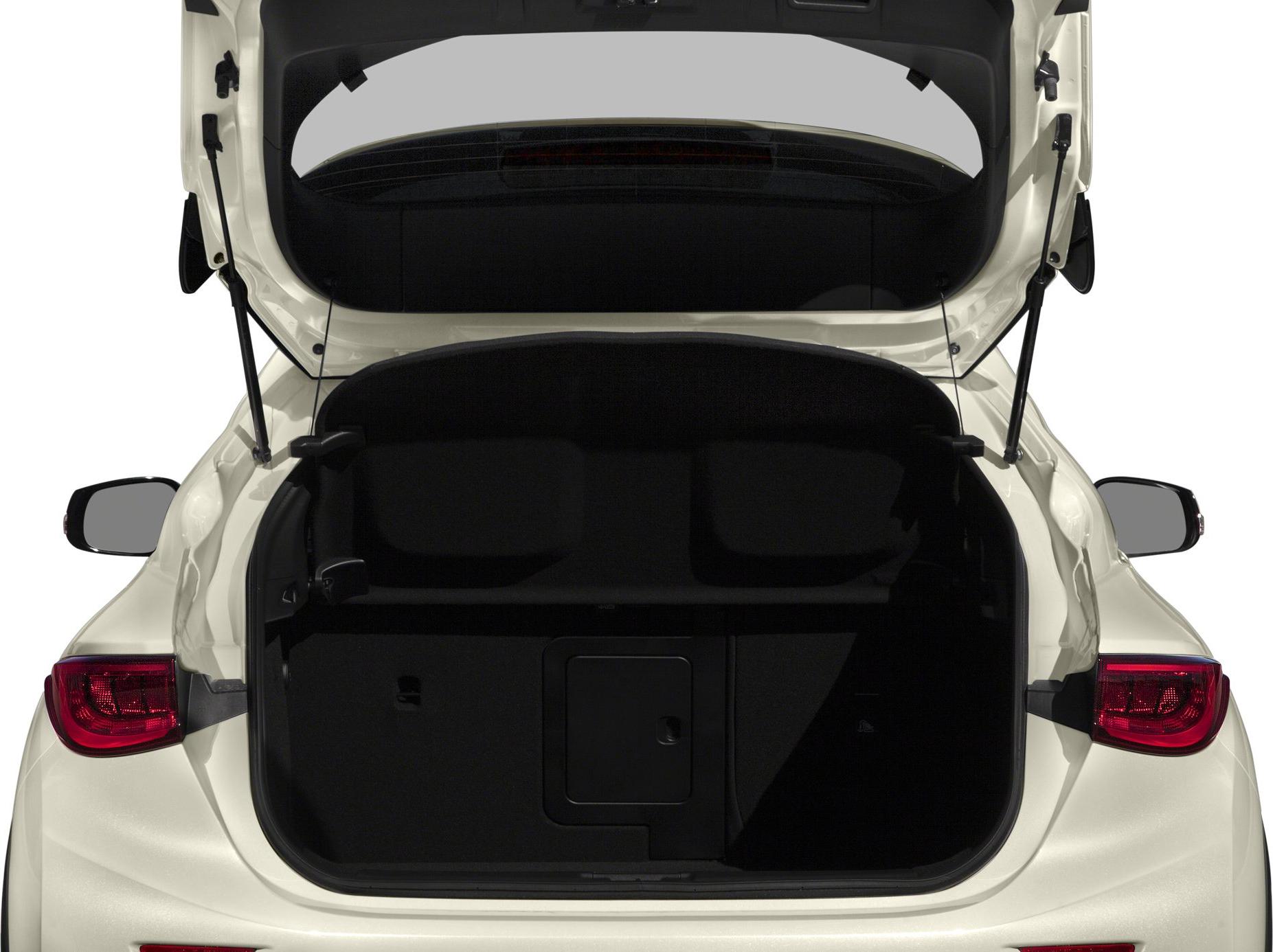 Open trunk space and cargo area of a hatchback vehicle