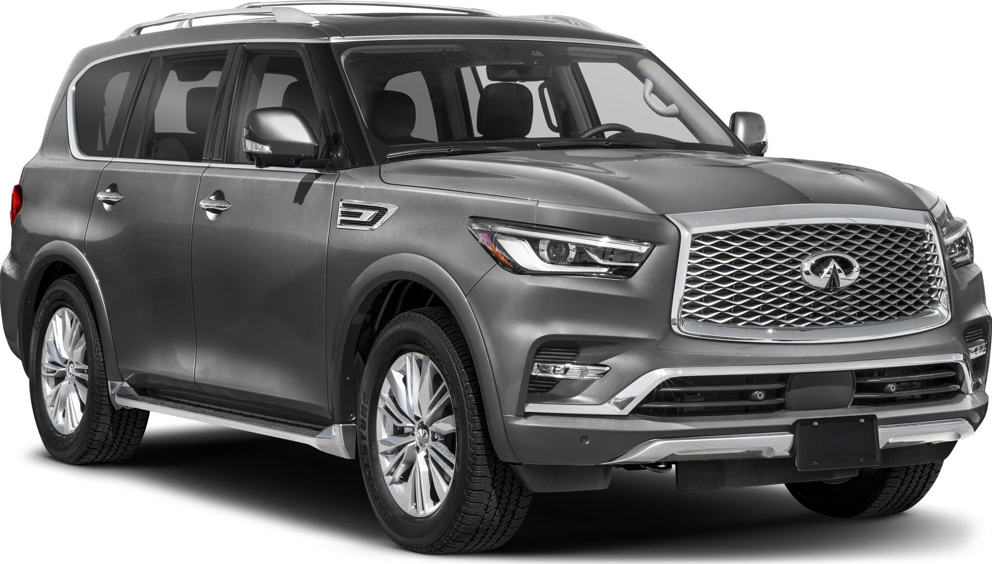 Prominent chrome grille with sleek LED headlights on a large luxury SUV