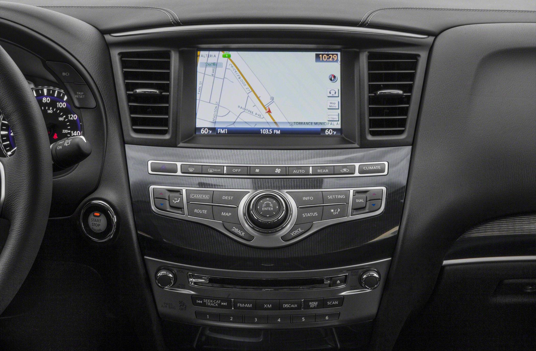 Dashboard with infotainment system and navigation screen