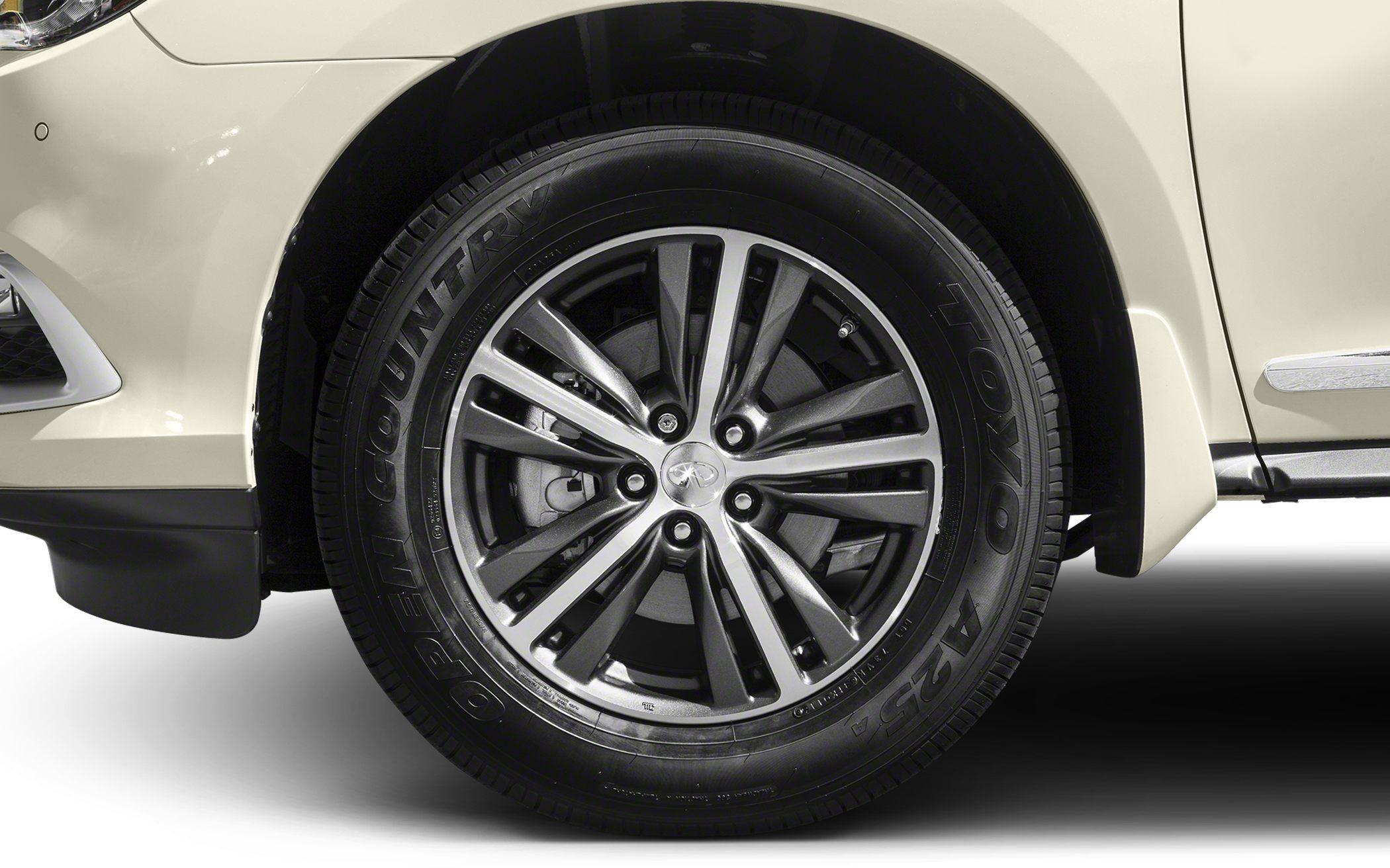 Multi-spoke alloy wheel and tire close-up on an SUV