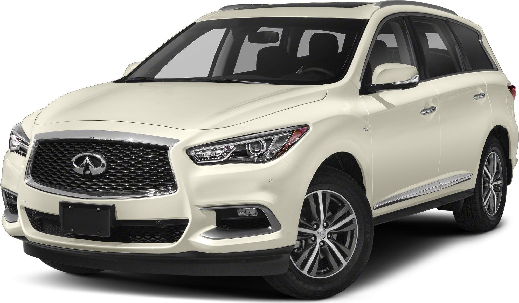 Facelift Infiniti SUV front with LED headlights and chrome grille