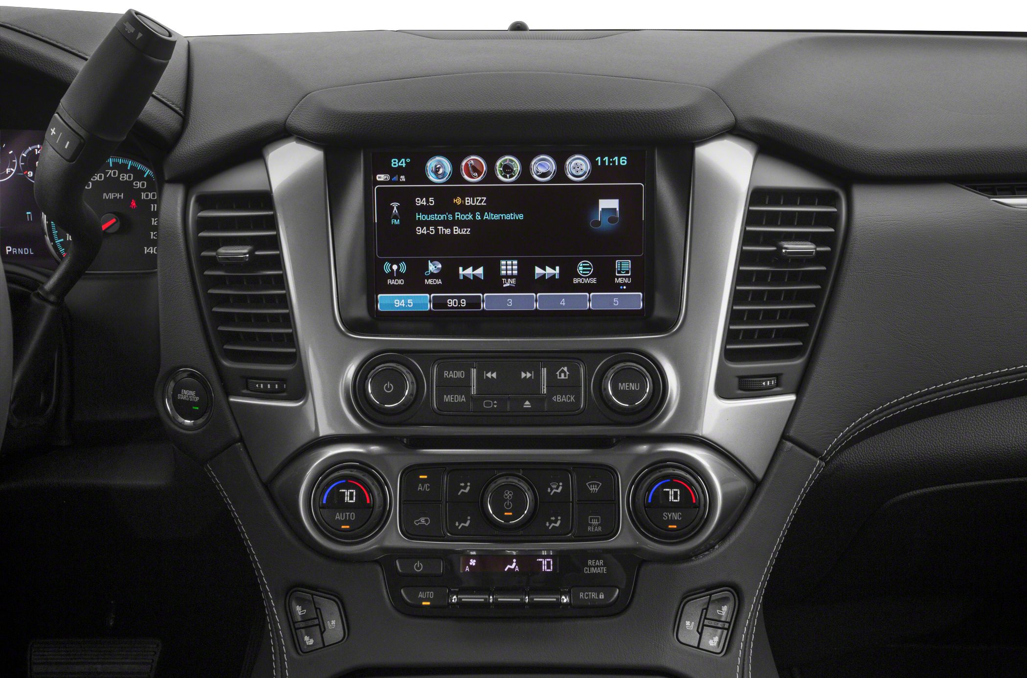 Infotainment touchscreen and dual-zone climate control with heated seats