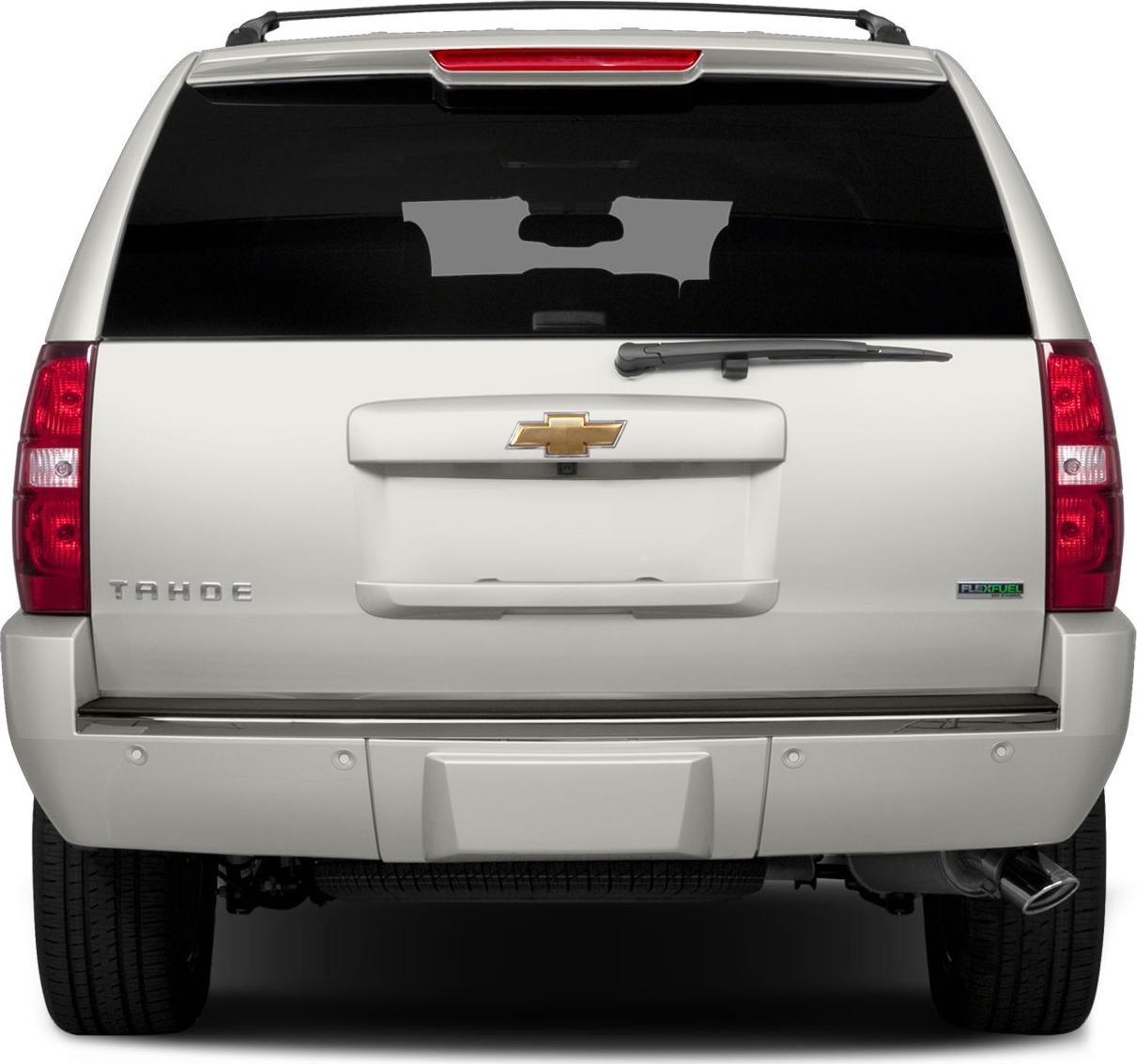 Rear tailgate with emblem and taillights