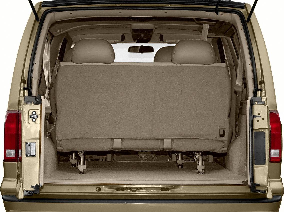 Rear open hatch with interior seating and cargo space