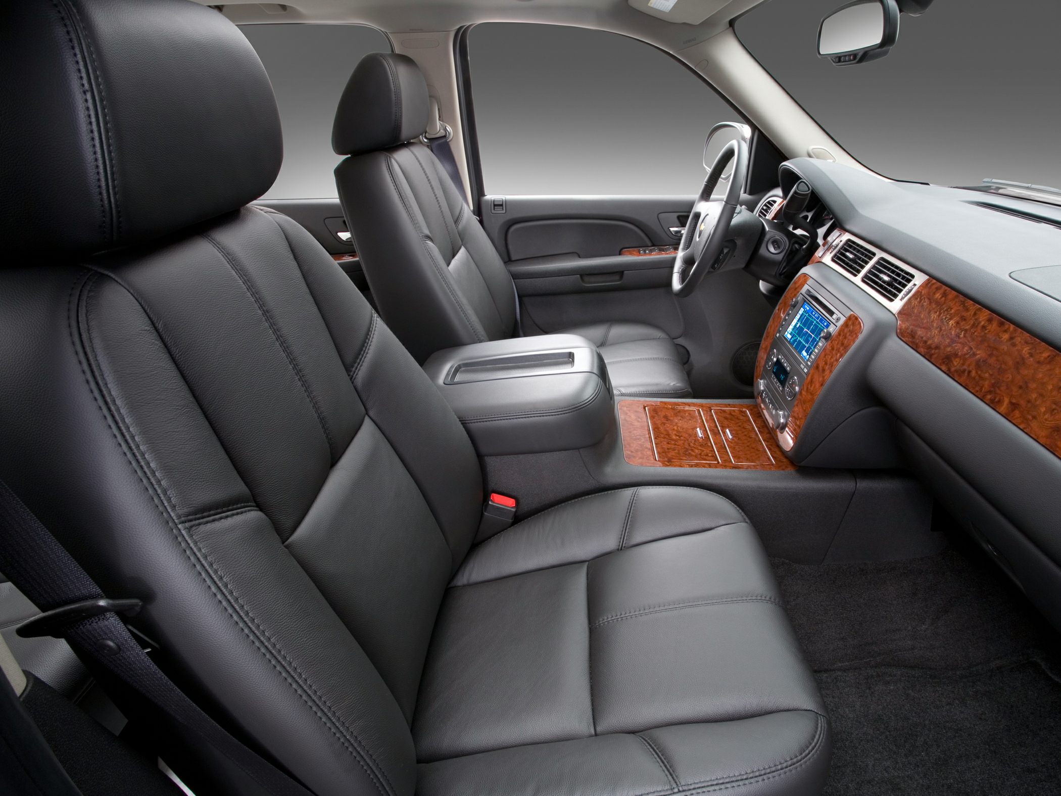Leather seats and wood trim interior