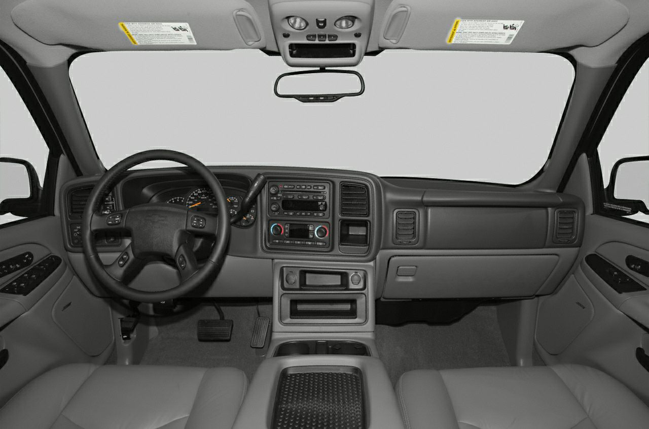 Dashboard and steering wheel view of a truck interior
