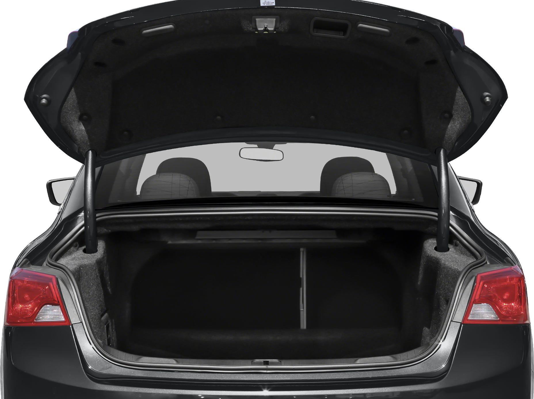 Large open trunk with visible rear seats and clean interior lining