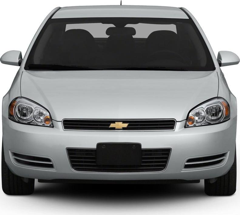 Dual headlights and prominent front grille of a sedan