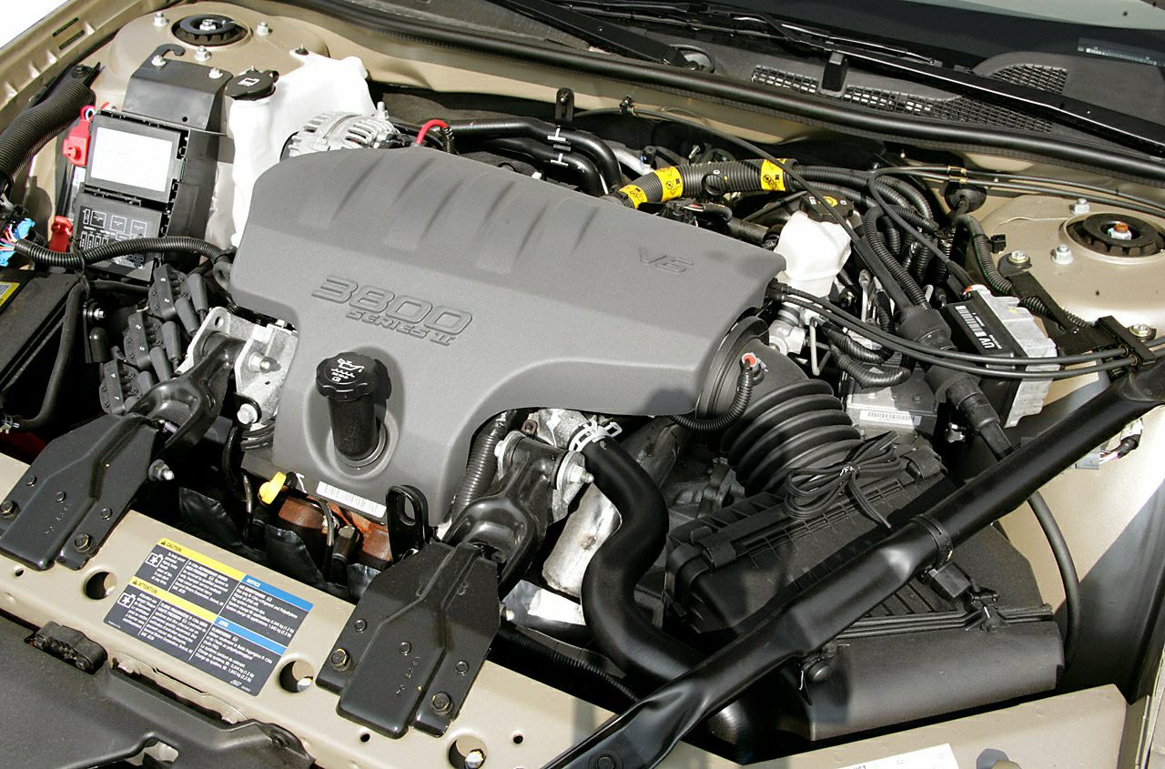 3800 Series II V6 engine with visible components and layout