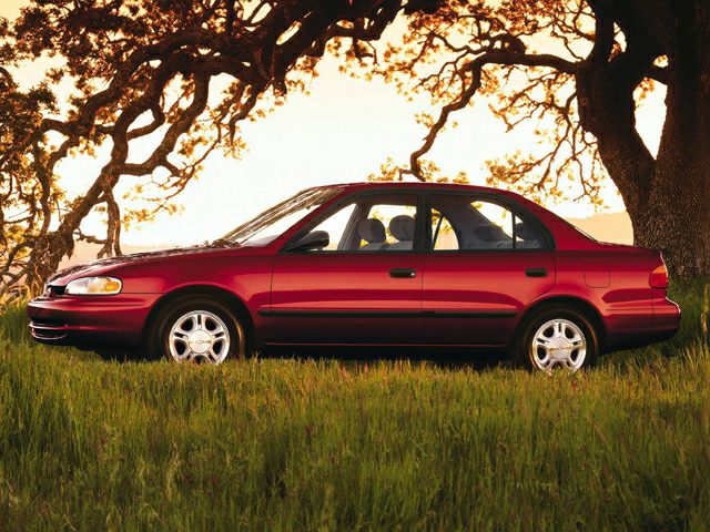 Compact sedan with classic smooth side profile and four-door design