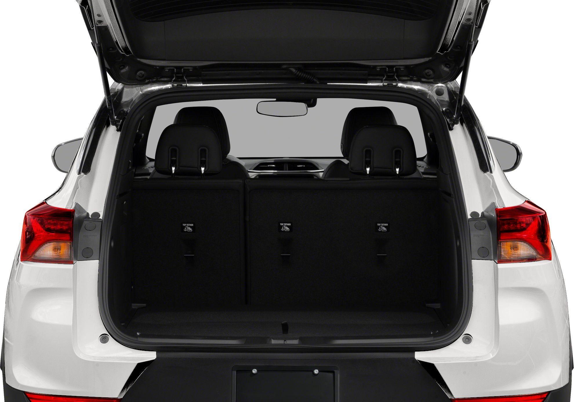 Open rear hatch with spacious cargo area and rear seats