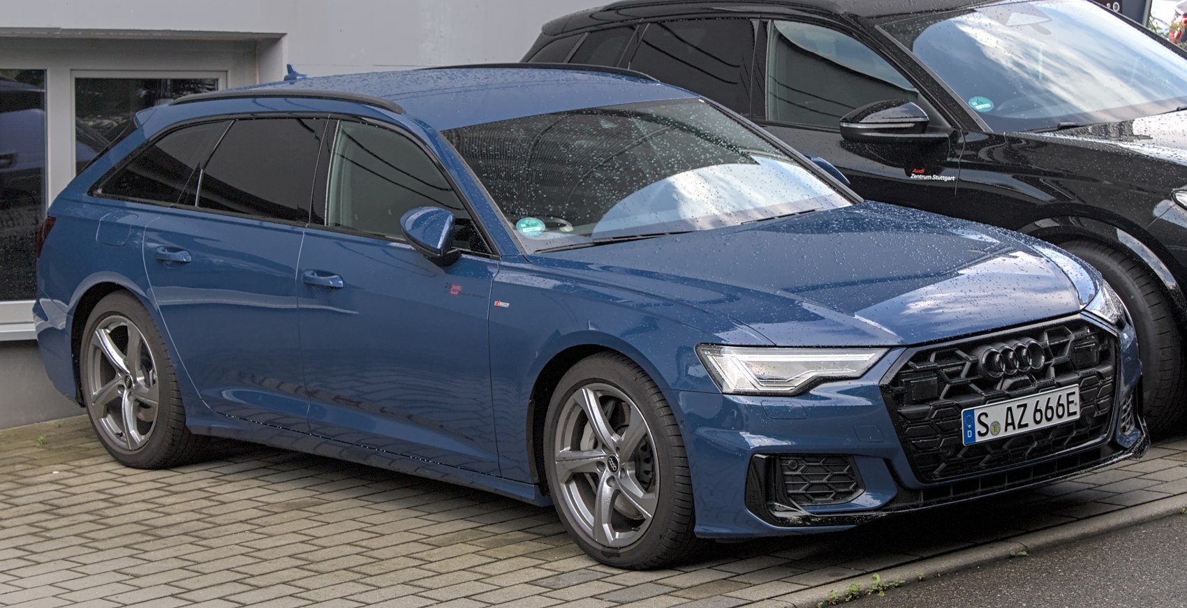 Sleek 2024 station wagon with sporty S Line package and distinctive hex grille