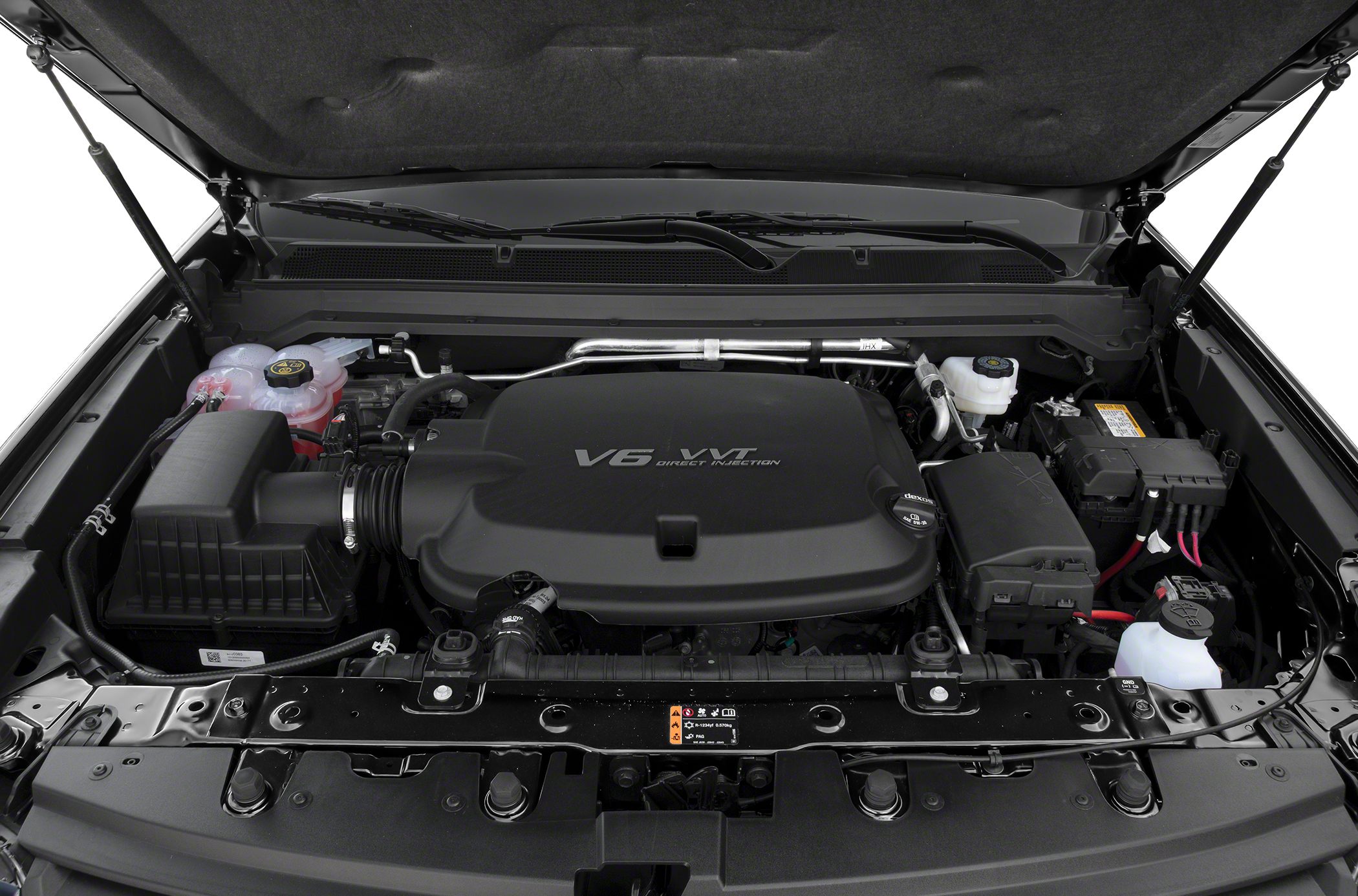 V6 VVT Direct Injection engine bay with maintenance components