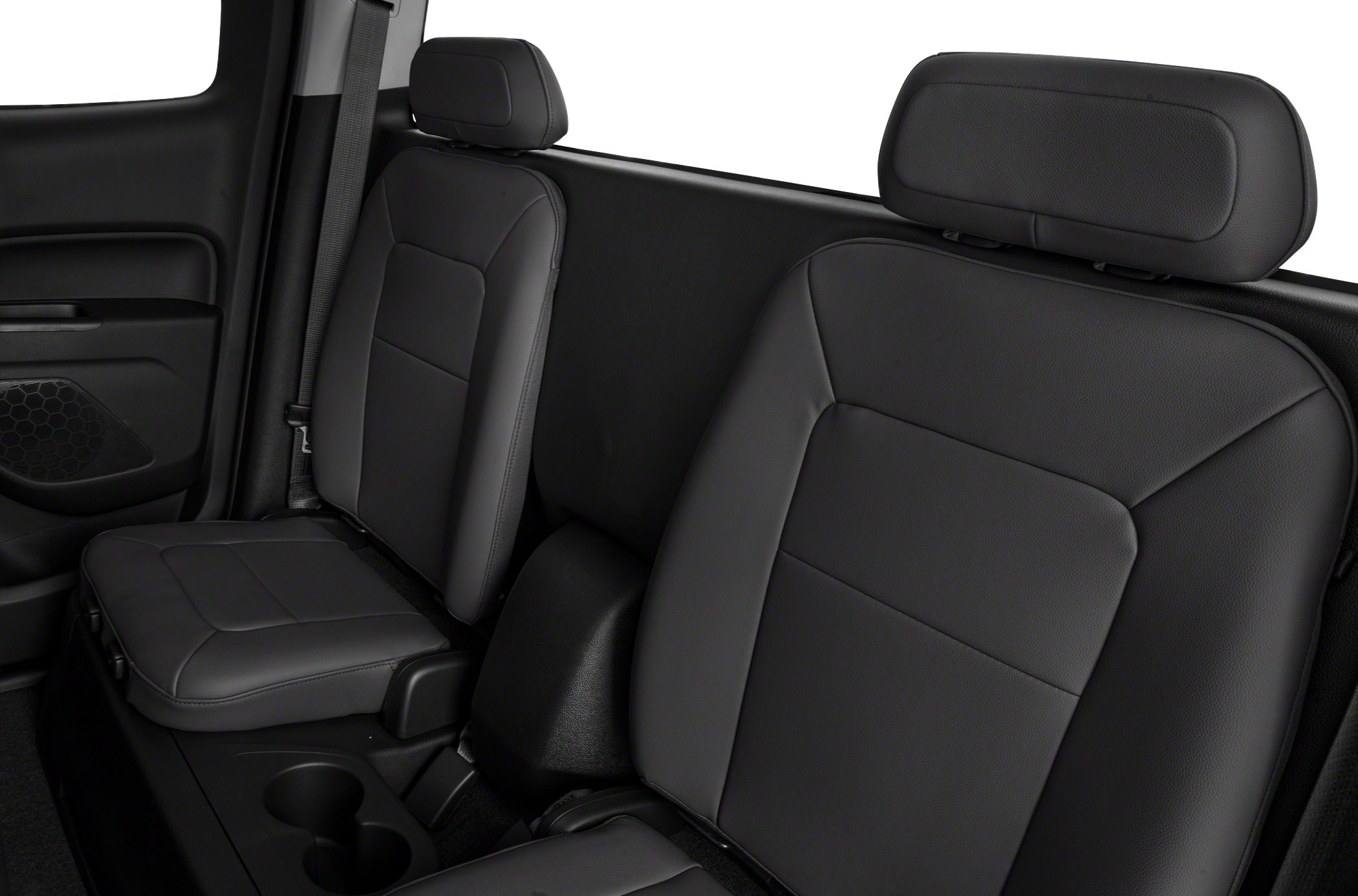Rear interior seats with premium upholstery and headrests