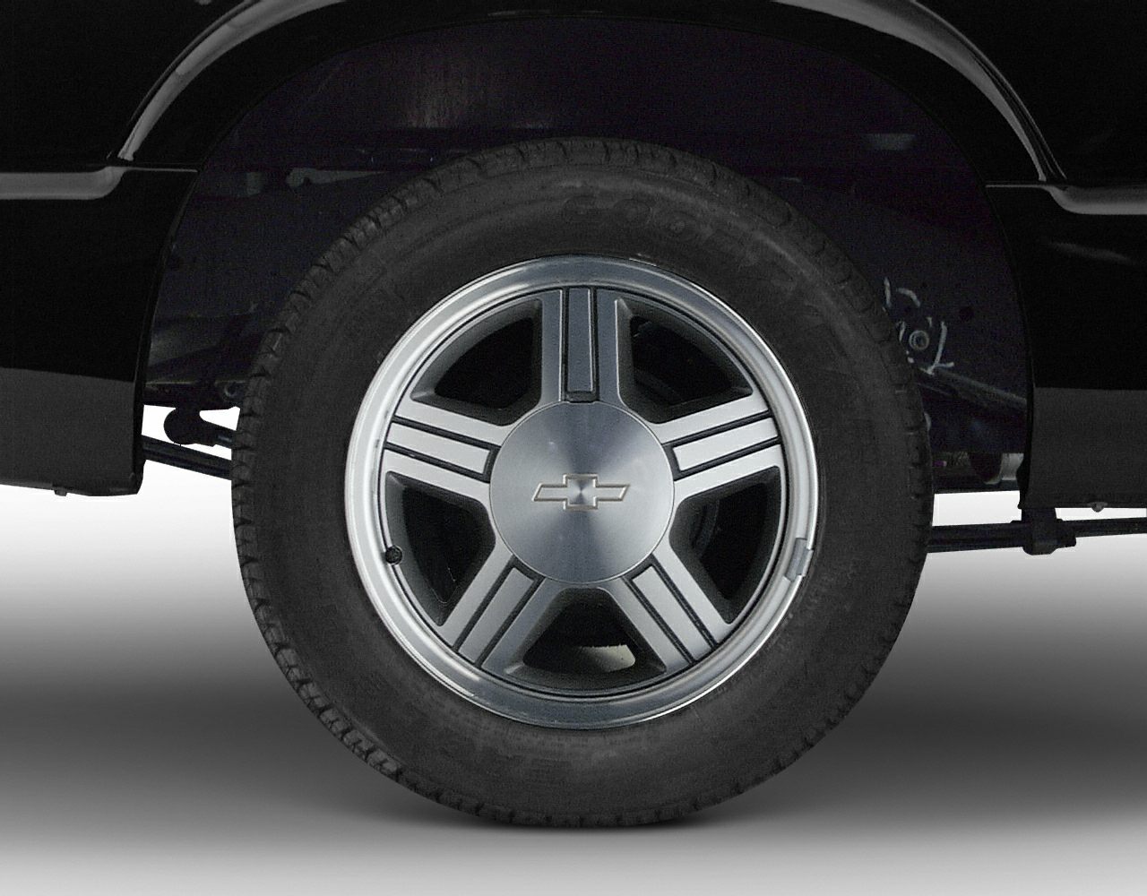 Rear wheel and tire with classic rim design