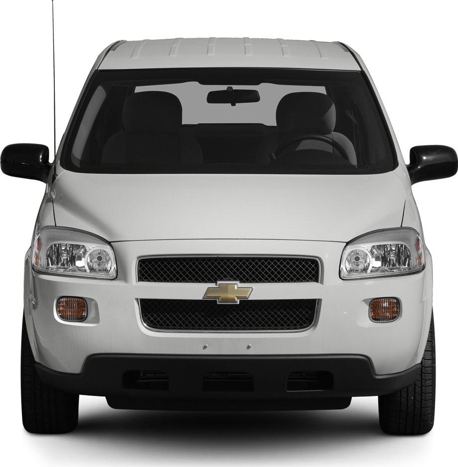 Close-up front view with prominent grille and headlights