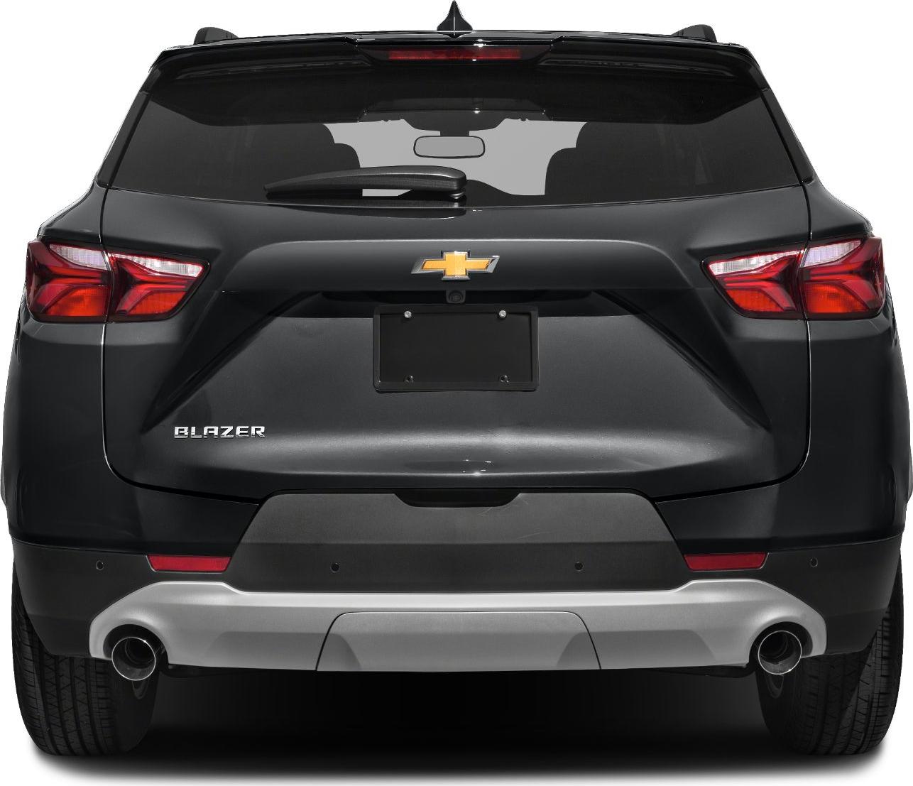 Rear view with LED tail lights and dual exhaust tips