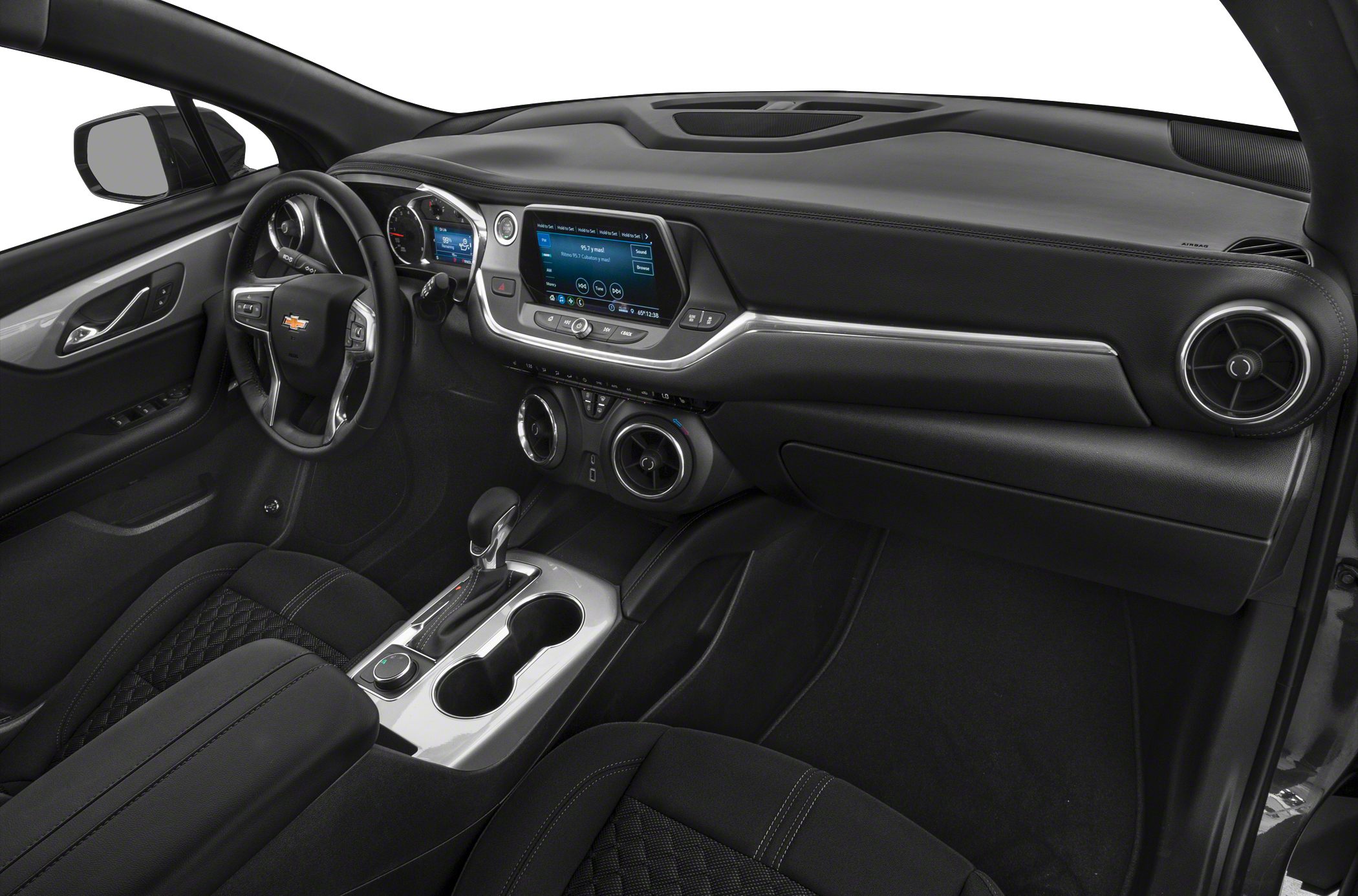 Modern interior dashboard with infotainment and climate controls